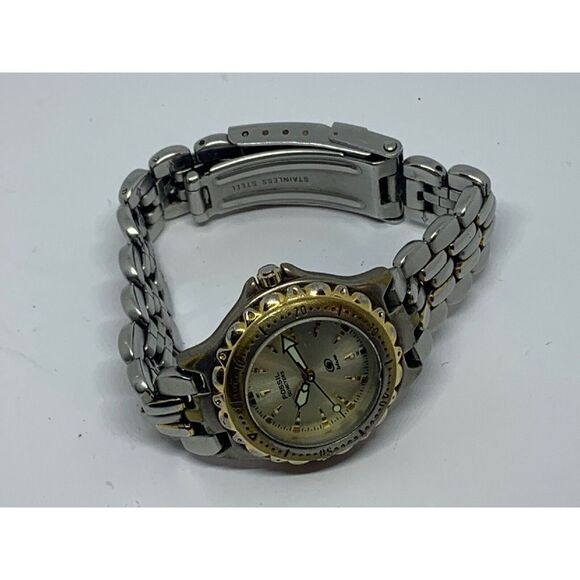 Fossil AM3118 Women's Stainless Steel Analog Gold Dial Quartz Wrist Watch GE79 - Picture 7 of 11